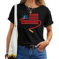 Clever American Flag Quiz Bowl Usa Women T-shirt