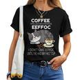 Coffee Backwards Eeffoc Cat And Coffee Humor Women T-shirt Crewneck