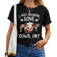 Cool Cows For Men Women Cow Lover Farmer Cattle Farm Animal Women T-shirt Crewneck Short Sleeve Graphic