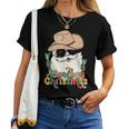 Cowboy Christmas Santa Claus Western Vintage Cowgirl Retro Women T-shirt Cowboy Christmas Santa Claus Western Vintage Cowgirl Retro Women T-shirt