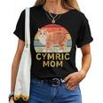 Cymric Cat Mom Retro Vintage Cats Lovers & Owners Women T-shirt