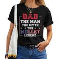 Dad The Man The Myth Patriotic Redneck Father Mullet Pride Women T-shirt