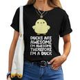 Ducks Are Awesome Im Awesome Therefore Im A Duck Women T-shirt Short Sleeve Graphic