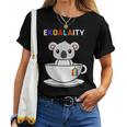 Ekoalaity Gay Pride Cute Koala Tea Cup Rainbow Flag Lgbt Women T-shirt