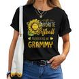 My Favorite Softball Player Calls Me Grammy Sunflower Women T-shirt