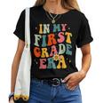 In My First Grade Era 1St Grade Teacher Groovy Retro Women T-shirt
