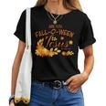 Christian Halloween Verse Sayings Fall Jesus Her Christian Halloween Women T-shirt