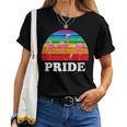 Gay Pride Flamingo Flock Retro Lgbtq Rainbow Women T-shirt Crewneck