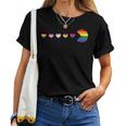 Gay Rainbow Lgbt Hearts Flag Pride Month Ally Men Women Kids Women T-shirt