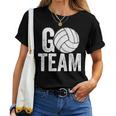 Go Team Volleyball Player Team Coach Mom Dad Family Women T-shirt