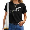 Halloween Black Cat Costume Skeleton Hand Boop Women T-shirt