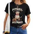Halloween Costume Pitbull Lover Mummy Dog Owner Women T-shirt