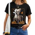 Halloween Skeleton Coffee Drinking Skull Horror Women Men Drinking s Women T-shirt