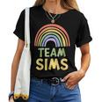 Happy Colorful Team Sims Rainbow Pride Green Yellow Women T-shirt