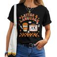 Lattes And Language Speech Therapy Sped Teachers Slp Fall Women T-shirt