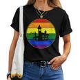 Lesbian Stuff Lgbtq Gay Goth Pride Rainbow Haunted House Women T-shirt