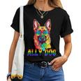 Lgbt Ally Dog Rainbow Women T-shirt