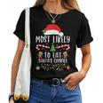 Most Likely To Eat Santa's Cookies Christmas Matching Family Women T-shirt