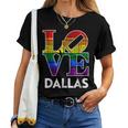 Love Dallas Lgbt Rainbow Flag Gay Pride Women T-shirt Crewneck