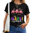 Mardi Squad Jester Flamingo Mardi Gras Fat Tuesday Parade Women T-shirt