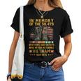 In Memory Of The 58479 Brothers And Sisters Vietnam Veteran Women T-shirt