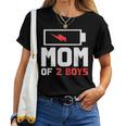 Mom Of 2 Boys From Son Birthday Women Women T-shirt