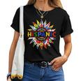 Hispanic Heritage Month Latino Countries Flags Sunflower Women T-shirt