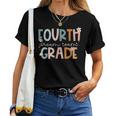 Retro Fourth Grade Dream Team Groovy Teacher Back To School Women T-shirt