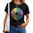 Retro Spider Gay Pride Rainbow Flag Vintage Distressed Women T-shirt