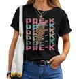 Retro Teacher Pre-K Leopard Cheetah Lightning Bolt Women T-shirt
