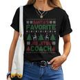 Santa's Favorite Jiu Jitsu Coach Ugly Christmas Sweater Women T-shirt