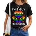 Same Sex Wedding Gay Pride Queer Rainbow Flag Lqbt Husband Women T-shirt