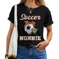 Soccer Nonnie Bandana Leopard Heart Fans Mothers Day Women T-shirt