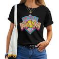 Softball Mom Retro 80S 90S Softball Mama For Mom Women T-shirt