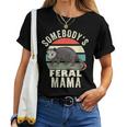 Somebodys Feral Mama Mother Retro Feral Cat Mom For Mom Women T-shirt