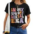 In My Spooky Dental Era Groovy Ghost Halloween Dentist Women T-shirt