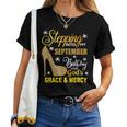 Stepping Into My September Birthday With Gods Grace Mercy Women T-shirt