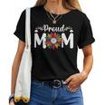 Sunflower Proud Mom Gay Pride Lgbt Mama Proud Ally Women T-shirt