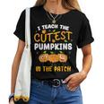 Teacher Halloween Pre-K Teacher Kindergarten Cutest Pumpkins Women T-shirt