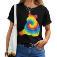 Tie Dye Giant Panda Rainbow Print Animal Hippie Peace Women T-shirt