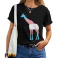 Transgender Flag Ftm Mtf Trans Pride Giraffe Lover Women T-shirt