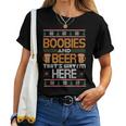 Ugly Beer Christmas Sweater Boobies And Beer Women T-shirt