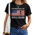 Never Underestimate A Girl With A Leotard Gymnast Women T-shirt