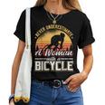 Never Underestimate A Woman With A Bicycle Women T-shirt