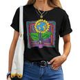 Vintage Retro 90S Sunflower Earth Day Save Our Planet 90S Vintage s Women T-shirt Crewneck