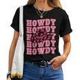 Vintage White Howdy Rodeo Western Country Southern Cowgirl Women T-shirt Short Sleeve Graphic