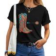Western Cowgirl Boots Over Heels Cowboy Boots Country Girl Women T-shirt