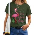 Flamingo Christmas Holiday Tropical Beach Party Women T-shirt