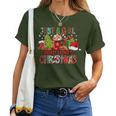Just A Girl Who Love Christmas Hot Cocoa Hat Santa Pajama Women T-shirt