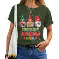 Oncology Nurse Squad Christmas Gnomes Ugly Sweater Gnome Women T-shirt